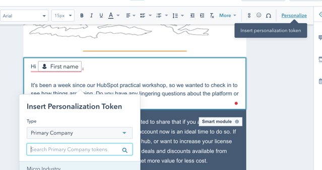 Personalized content- HubSpot Marketing Hub