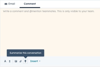 HubSpot Inbox CONVERSATIONAL SUMMARY