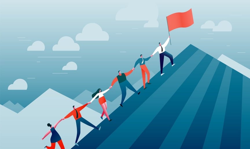 mountain-team-climbing-Leadership lessons- Flawless Inbound
